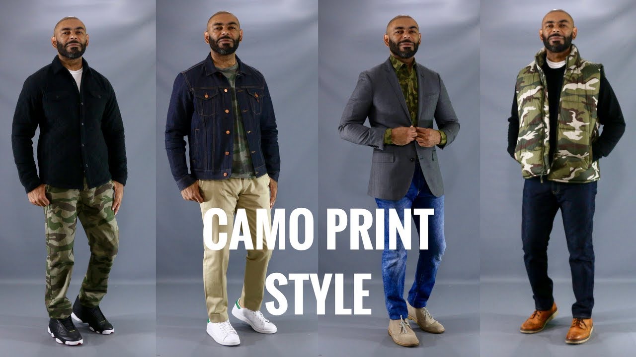 camo jeans outfit men