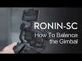 RONIN-SC | How To Perfectly Balance Your Gimbal With Few Steps