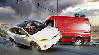 Realistic Crossroad Car Crashes #01 | BeamNG.drive