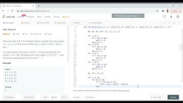 LeetCode  454: 4Sum II: Python Medium