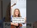 All Down Strums, Accenting the 1st, 4th, &amp; 7th Eighth Notes, Playing A, D, E #beginnerguitarlessons