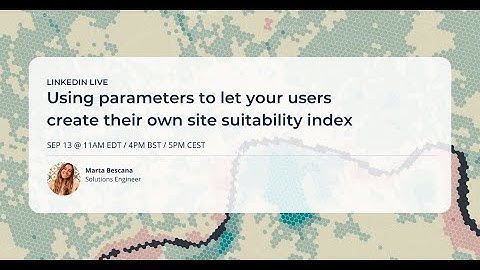 Using parameters to let your users create their own site suitability index