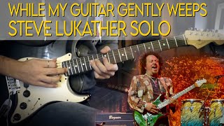 Video thumbnail of "While my guitar gently weeps - Steve Lukather solo Toto live in Amsterdam"