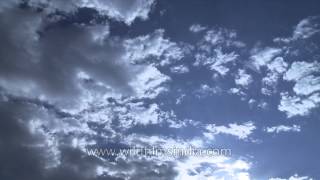 Clouds moving in fast motion over the American cities - Time Lapse