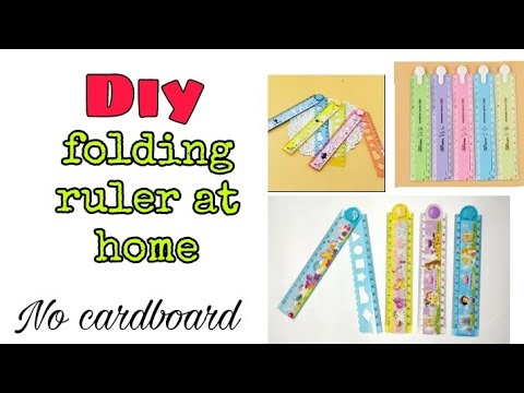 DIY Homemade Folding Scale or Ruler/Easy School Supplies DIY Ideas/How  To/Paper Scale/Cute Ruler 