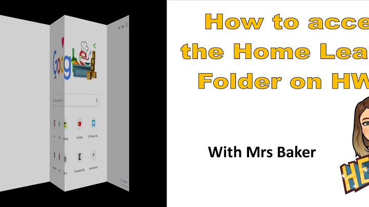 How to access the home learning folder on HWB
