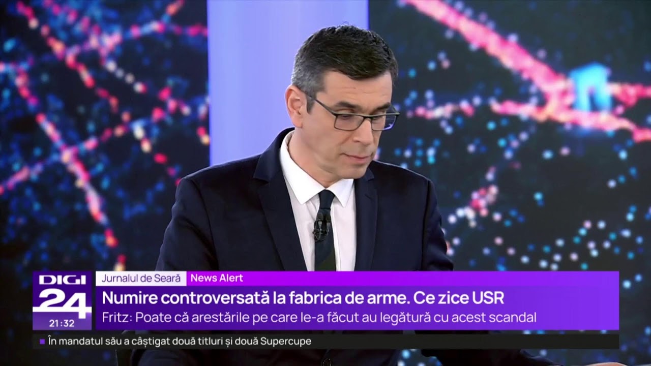 Președintele USR, Dominic Fritz, în direct la „Jurnalul de Seară” de la Digi24