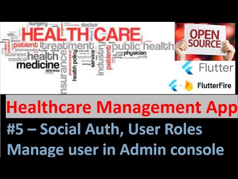 Flutter social authentication with users roles, navigation security, manage users in admin console