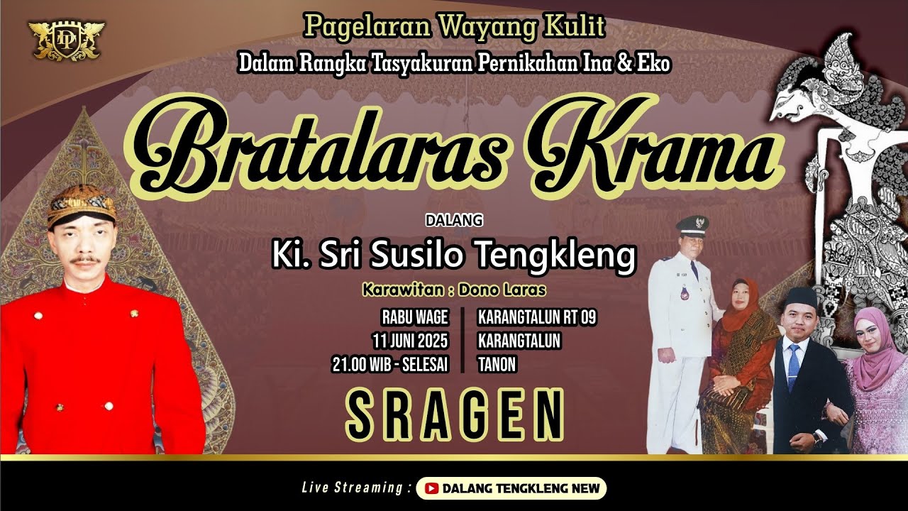 #LIVE WAYANG KULIT KI SRI SUSILO TENGKLENG | BRATALARAS KRAMA