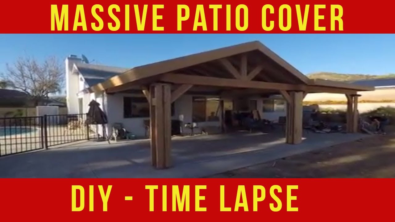 How to Build a Huge Outdoor Patio Cover YouTube