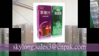 Aseptic Paper Carton Tetra Pak Brick Gable Top For Milk Juice Box