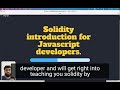 Solidity development quick introduction using hardhat-js for Javascript developers