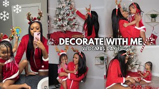 VLOGMAS DAY 1 : PUTTING UP THE TREE & DECORATE WITH ME + HAUL|| Dasia Temia