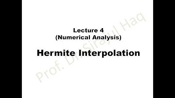 Hermite Polynomial | Lecture 4
