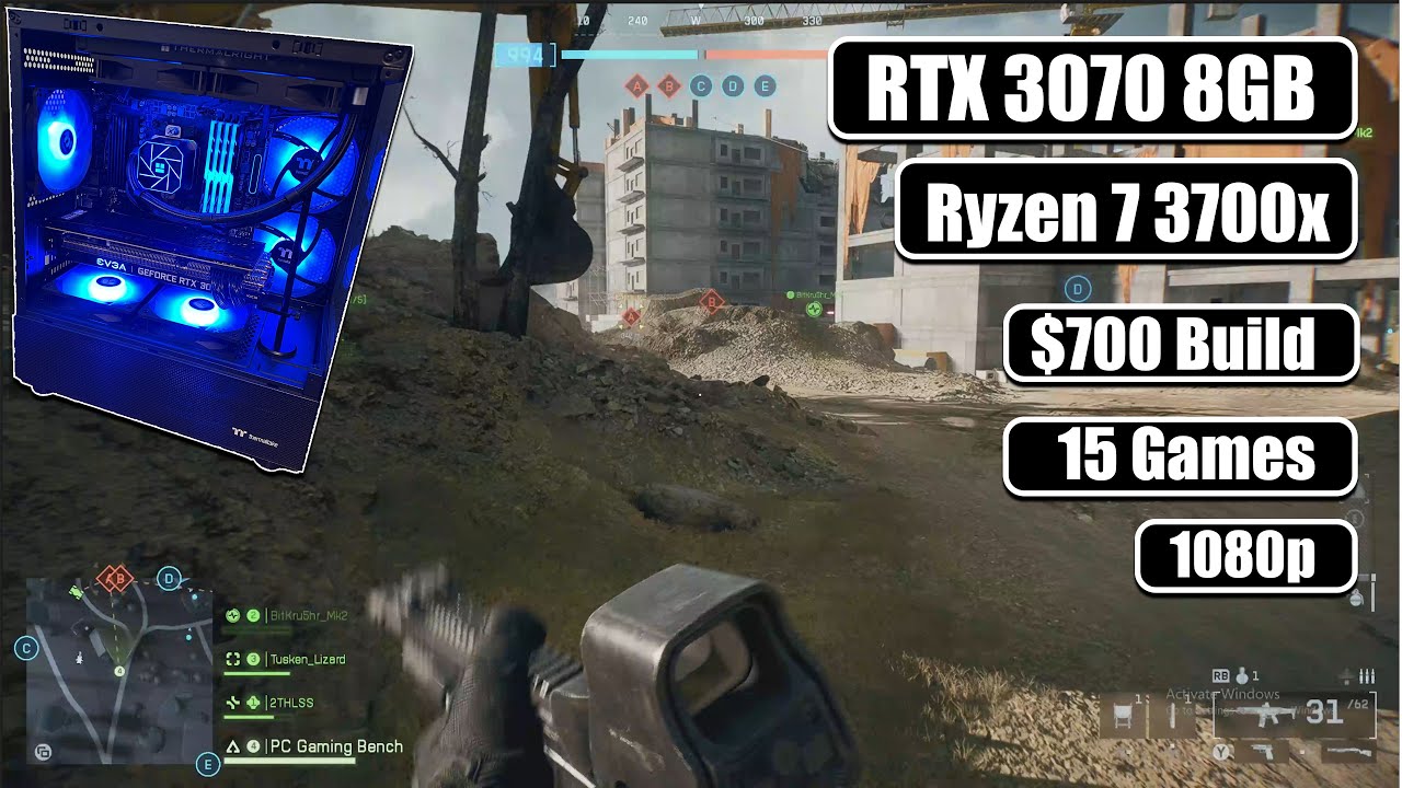 $700 Build | RTX 3070 8GB | Ryzen 7 3700x | 15 Games in 1080p