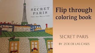 FLIP THROUGH paris coloring book