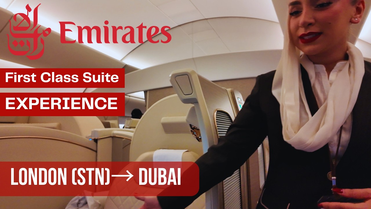 Emirates First Class London Stansted to Dubai | Full Flight Experience
