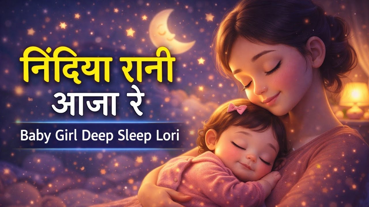 निंदिया रानी आजा रे | Baby Sleep Fast 😴 | Hindi Lori for Deep Sleep | Peaceful Sleep Music