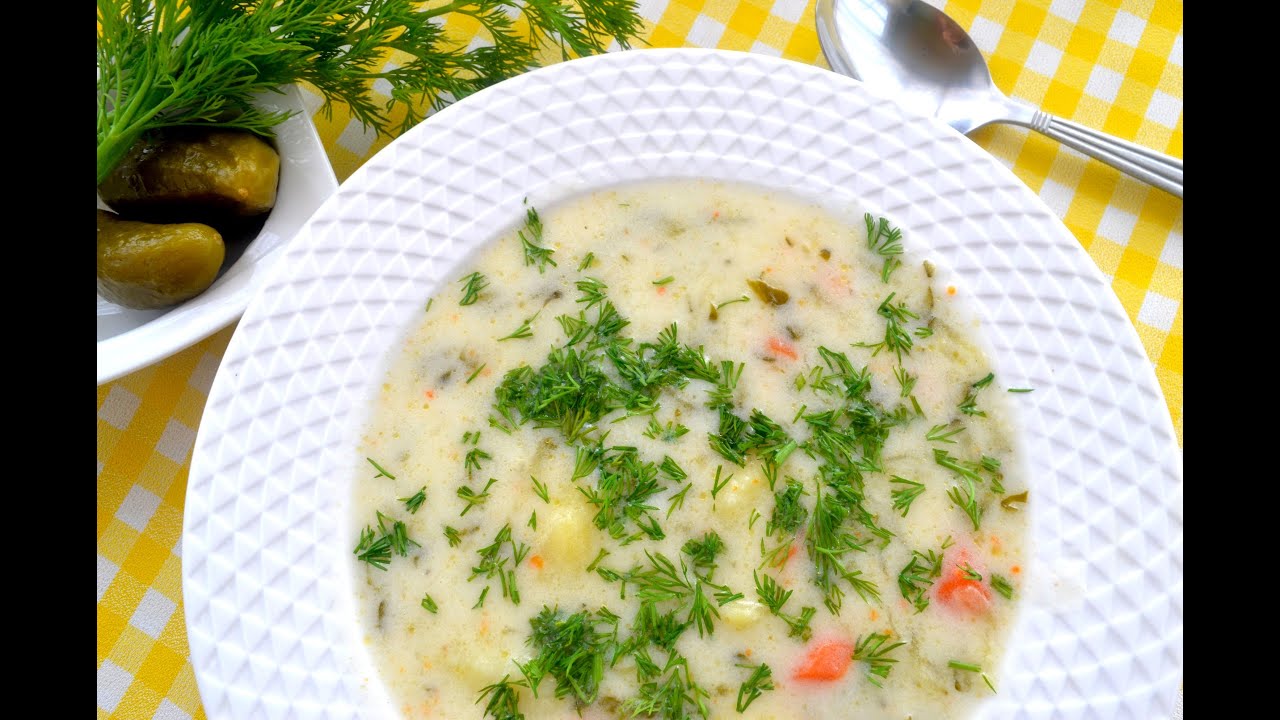 Zupa ogórkowa z ziemniakami zabielana - Jak zrobić - [Smakowite Dania]