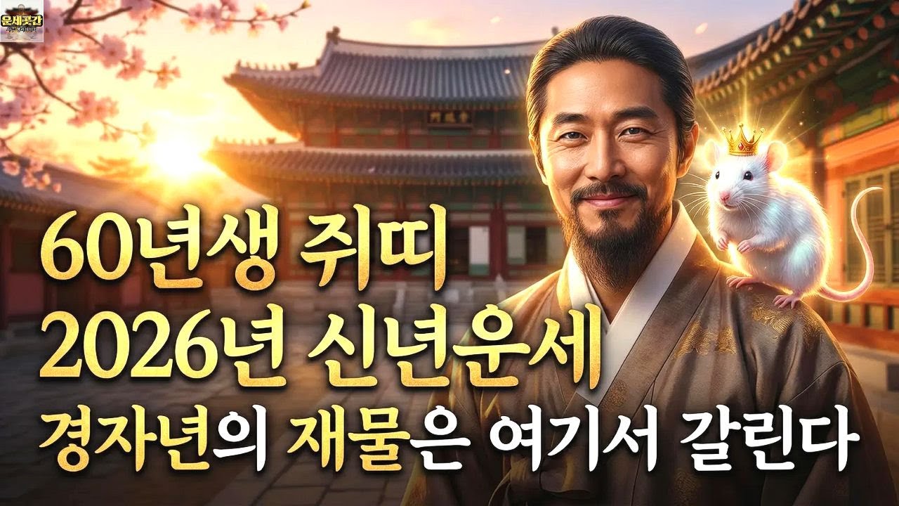 [2026년 신년운세] 60년생 쥐띠 재물운, 버텨온 인생이 가벼워지는 해 | 로또운보다 중요한 현실 돈운의 흐름을 짚어드립니다⚠️ #쥐띠운세 #금전운 #명리