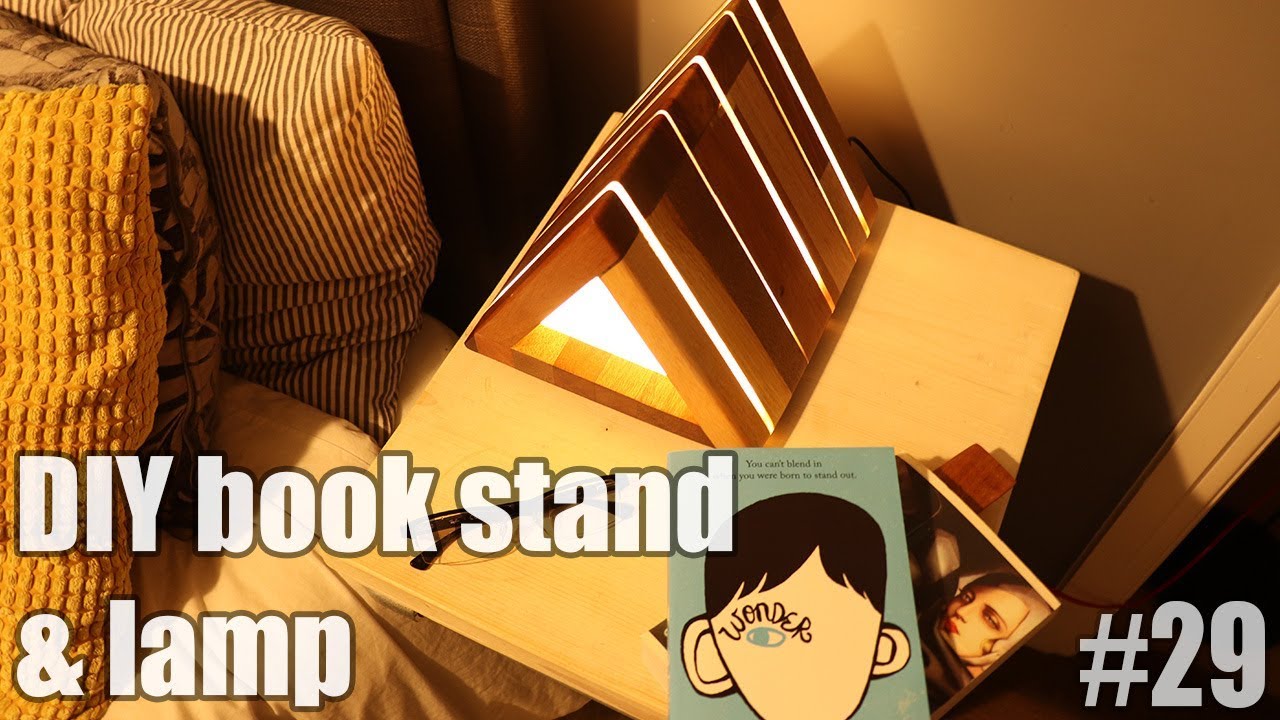Bedside table lamp and book stand in one step by step build YouTube