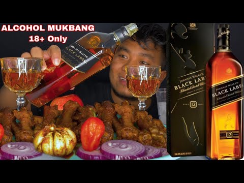 ALCOHOL MUKBANG || BLACK LABEL ❤️