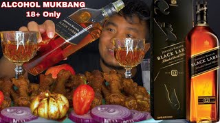 ALCOHOL MUKBANG || BLACK LABEL ❤️