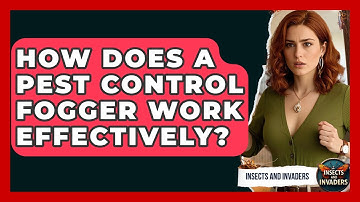 How Does A Pest Control Fogger Work Effectively? - Insects and Invaders