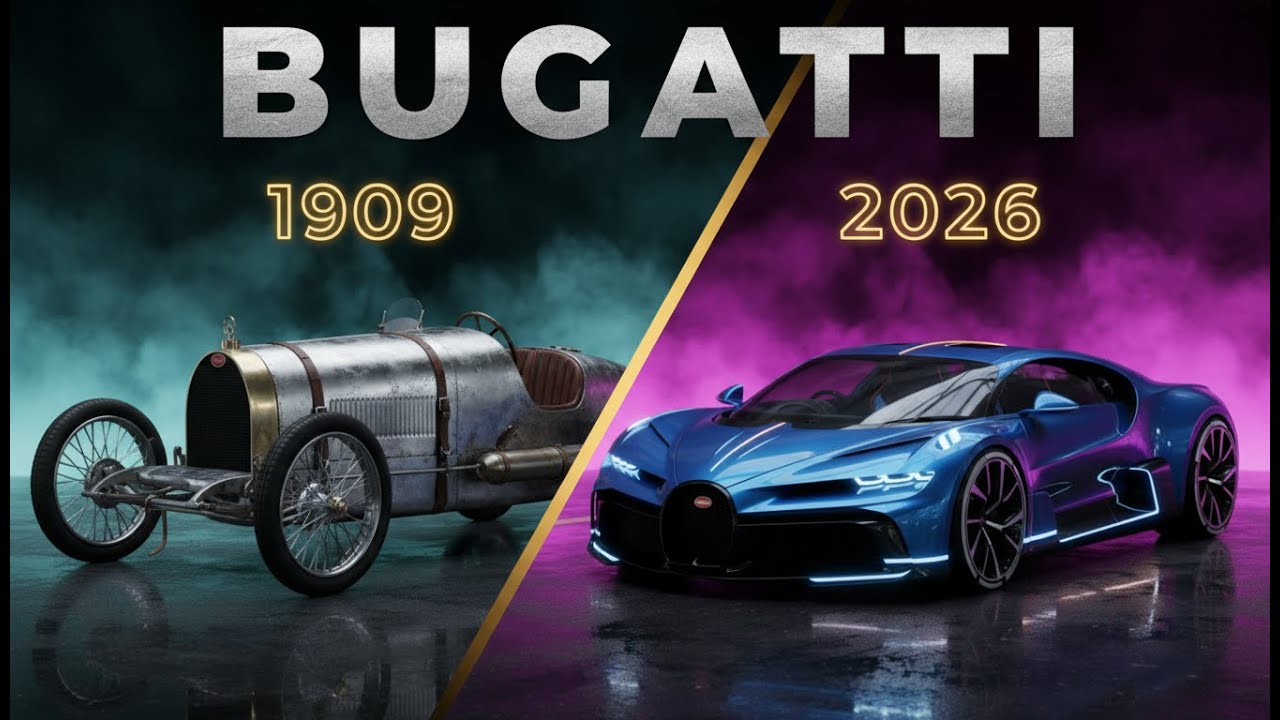 Bugatti Car Evolution 1909–2026 | Veyron to Bugatti Chiron | - YouTube