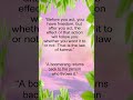 Before you act, you...#karmaquotes #quotespark #shortvideos