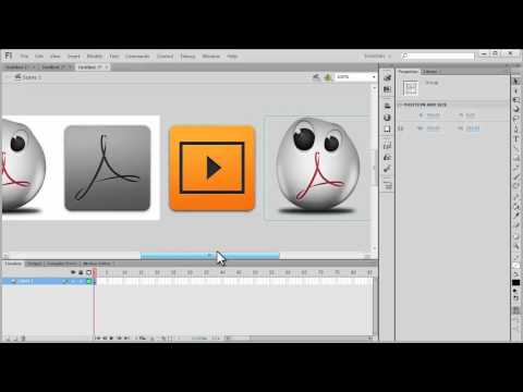 Flash cs 6 tutorial- Create a Horizontal Picture scroller , no actionscript