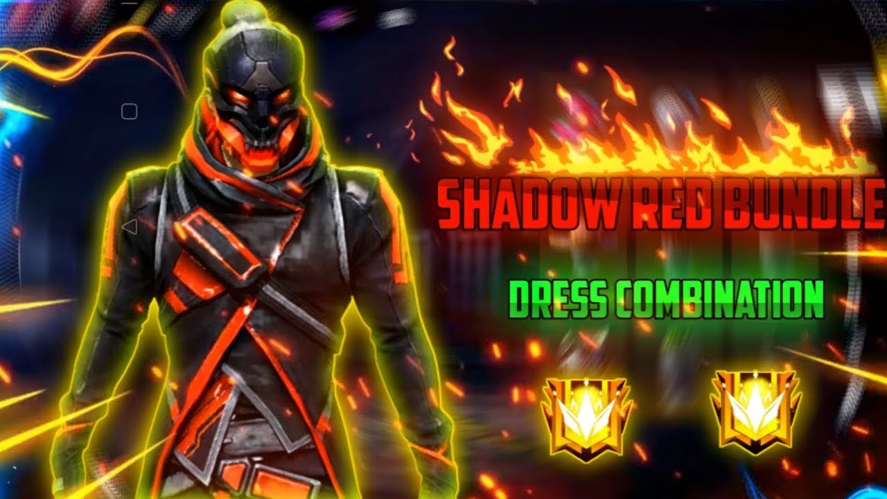 Free fire Red Shadow bundle pro combinations 😱|| Lokesh gamer bundle combination ll CYBER LIFE FF
