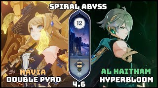 C0 Navia and C0 Al Haitham | Spiral Abyss 4.6 | Genshin Impact