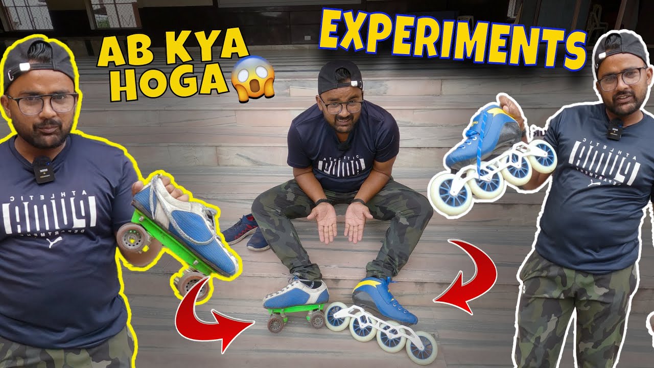 inline with quads 😱 inline Experiments skating training wheels