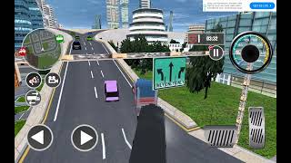 CITY TRUCK DRIVER CARGO SIM 3D Open flatbed trailer with a multi-axle wheel setup Gameplay screenshot 3