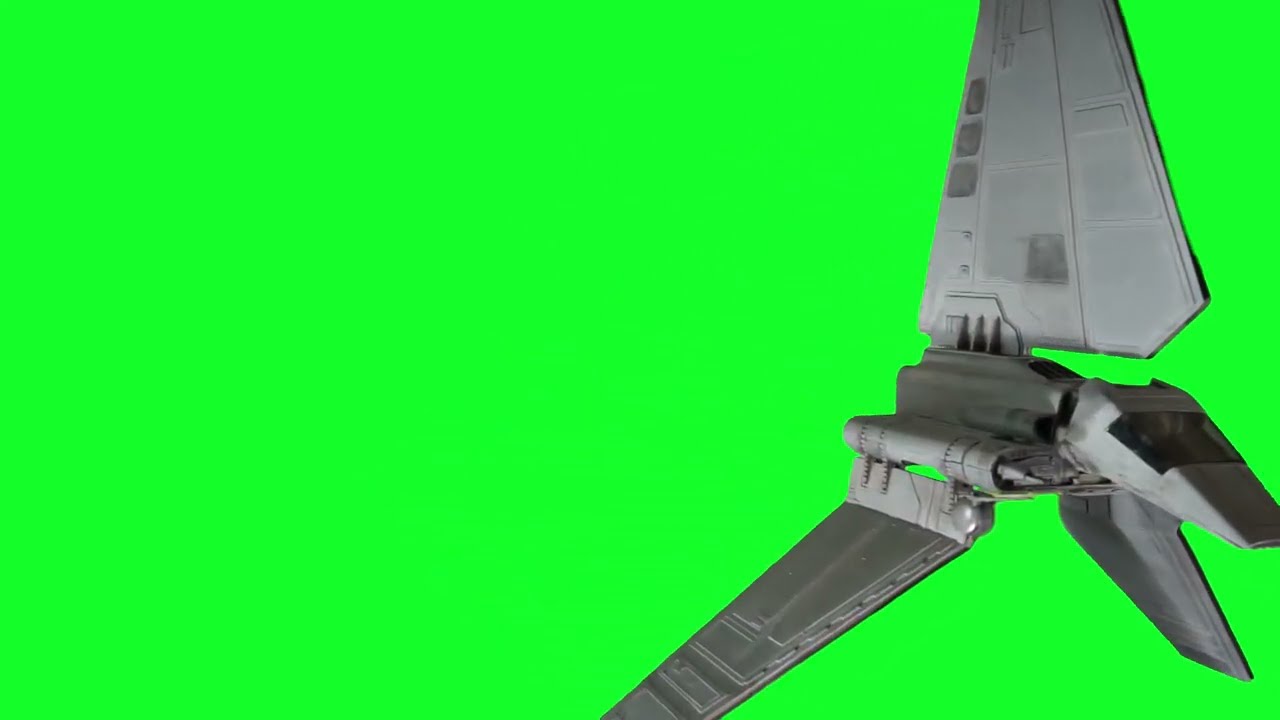 Imperial Lambda Class T-4a Shuttle High Quality Green Screen Flyby VFX