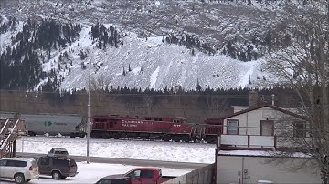 Canadian pacific Crowsnest sub in the crowsnest pass southern Alberta Canada.