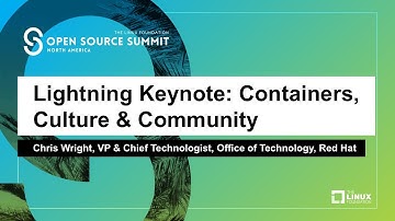 Lightning Keynote: Containers, Culture & Community - Chris Wright, VP & Chief Technologist, Red Hat