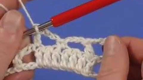 Lacet Stitch (Row 1 of 2) - Learn how to Filet Crochet