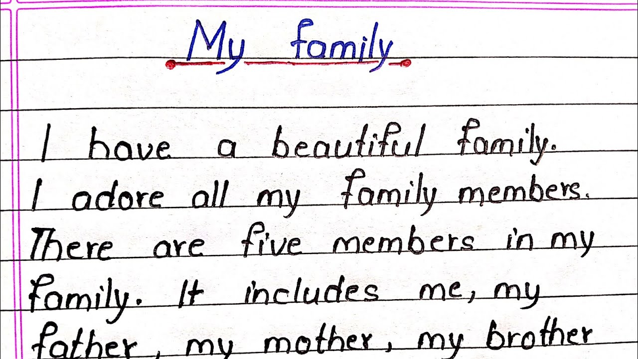 My Family Essay In English || Essay Writing In English || Writeology TV