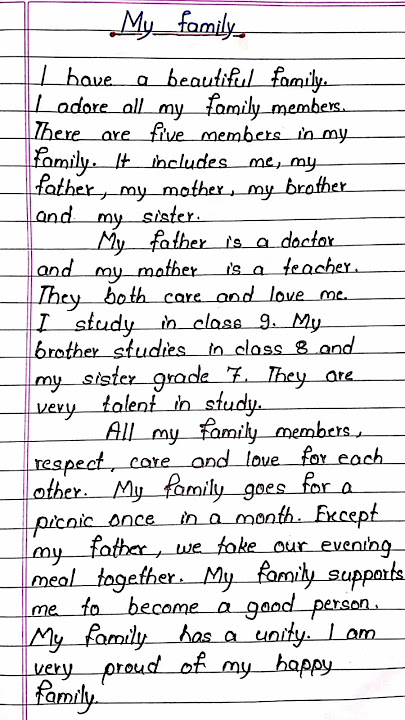 My Family Essay In English || Essay Writing In English || Writeology TV