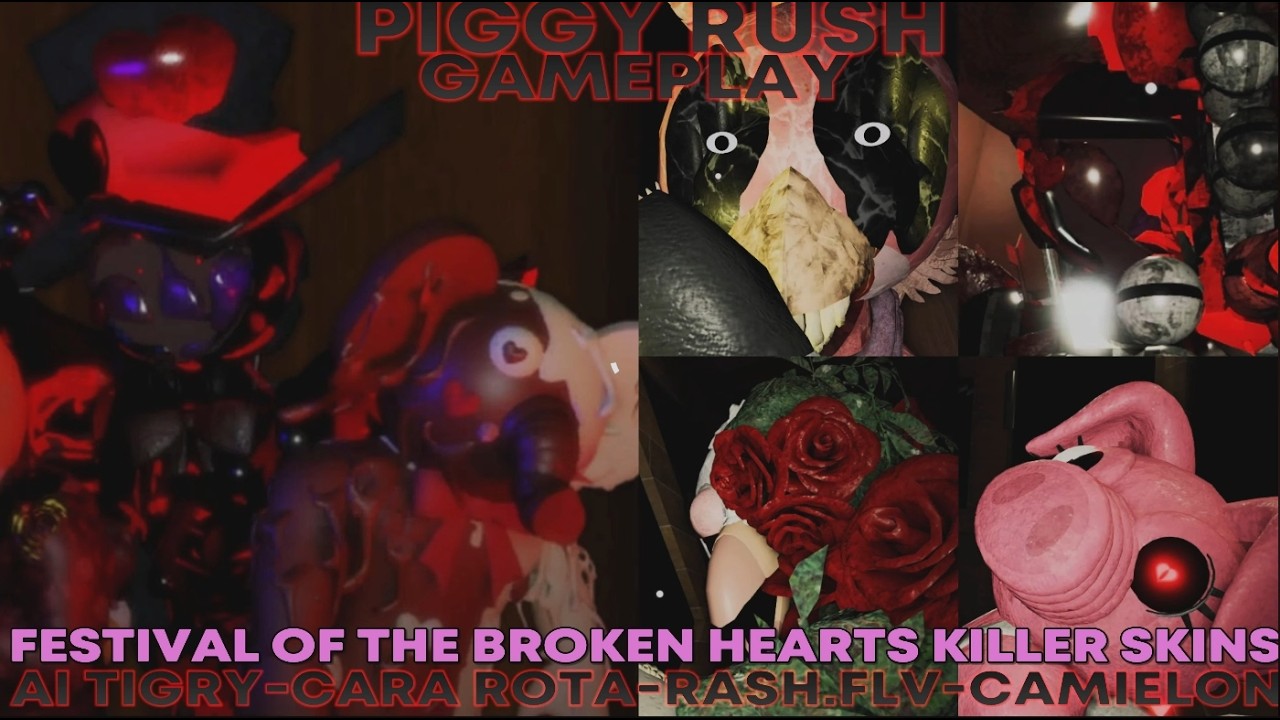 PIGGY RUSH-Festival of the Broken Hearts Bundle all killer skins-GamePlay-PS5