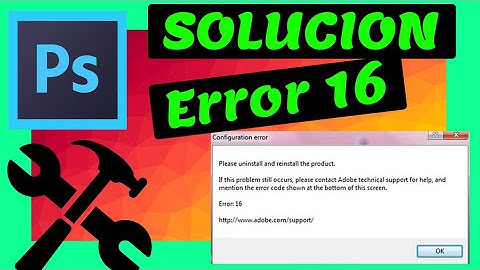 ✔ Como SOLUCIONAR ERROR 16 en Adobe PHOTOSHOP CS6 | (Sirve para adobe en General)