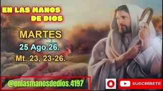 EN LAS MANOS DE DIOS. MARTES 25 Ago 26.  Mt. 23, 23-26.