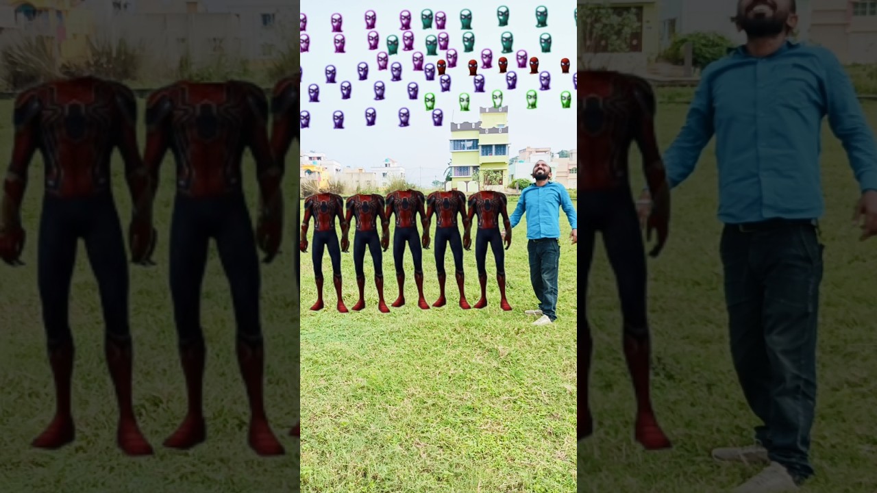 five spider man head matching