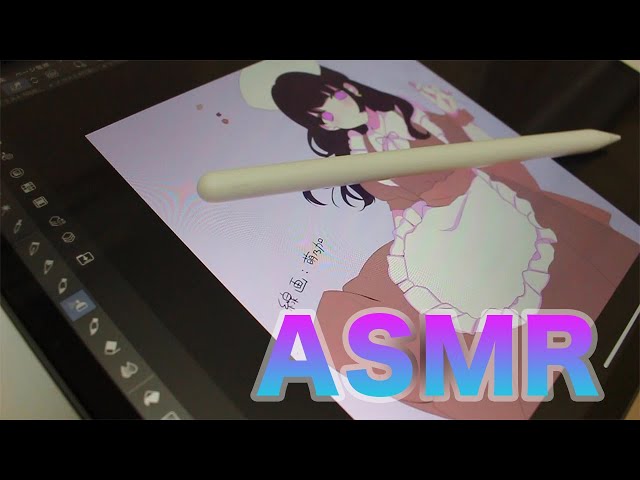 【ASMR】囁きながらiPadで塗り絵をする音.ペンの音 /Paint on iPad　【音フェチ】