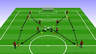 Double Square Dribbling & Passing Warm Up