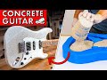 I built a GUITAR out of CONCRETE. How does it SOUND?!