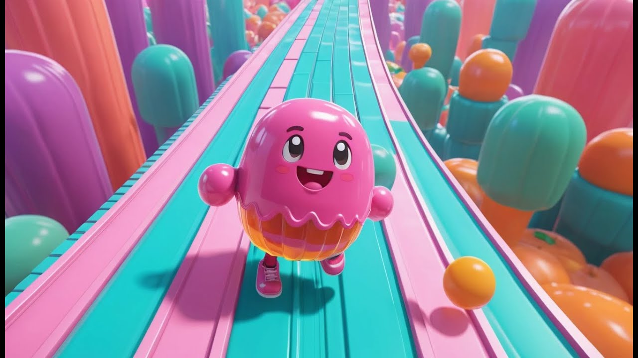 Fall Guys Jelly Runner Slid Off the Giant | Funny Kids Nursery Rhymes