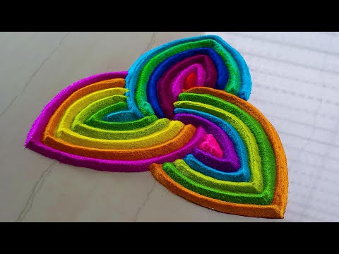 #18 Satisfying video |  Big Rangoli Design | Rangoli for Festival | Sand art